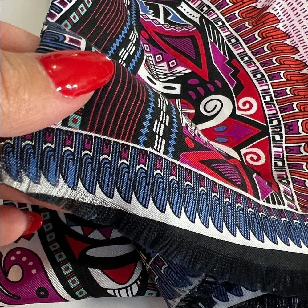PINEDA COVALI. Vibrant Multicolor silk Scarf